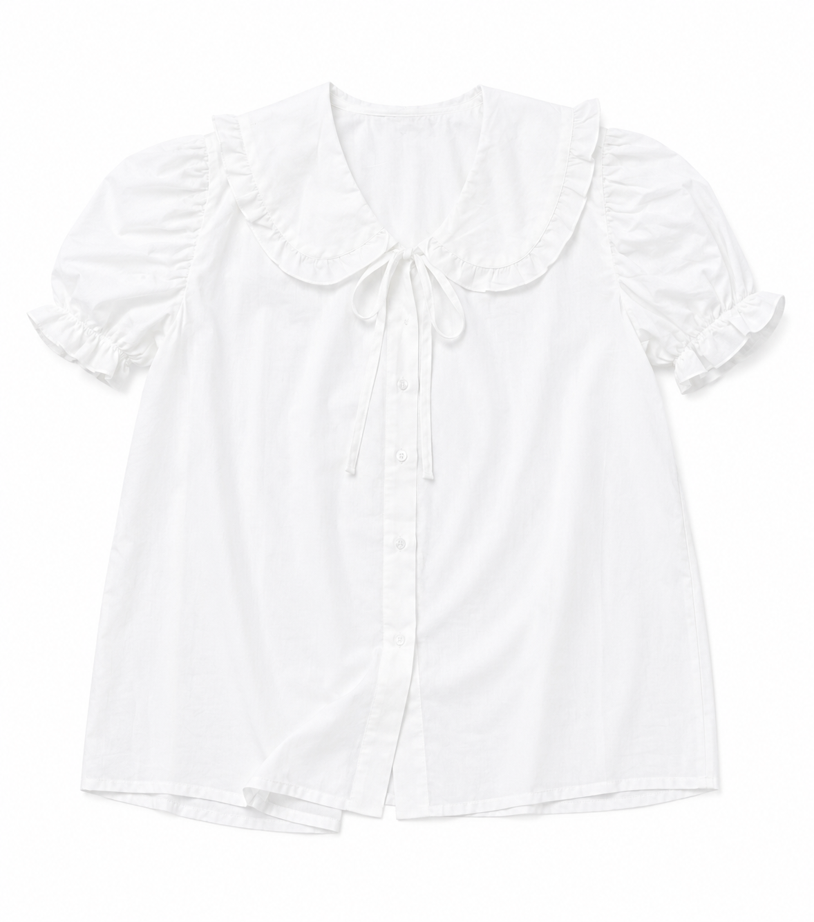 Romantic Shirt with Silk Trim Details