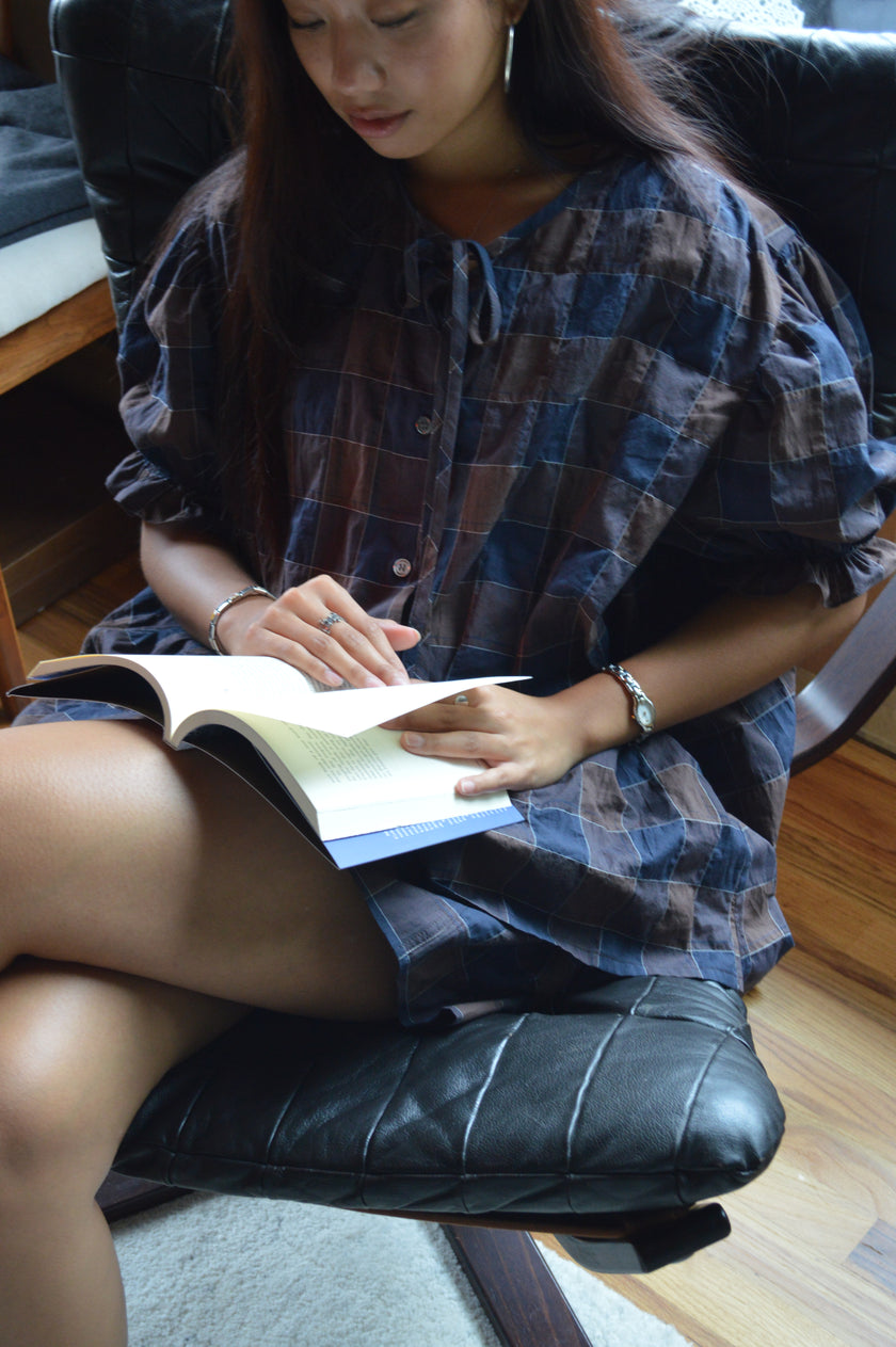 Romantic CoCo plaid  PJ Top