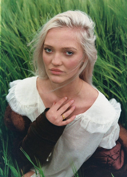 Romantic PJ Shirt with Silk Trim Details